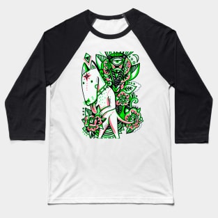 dog in flowers Baseball T-Shirt